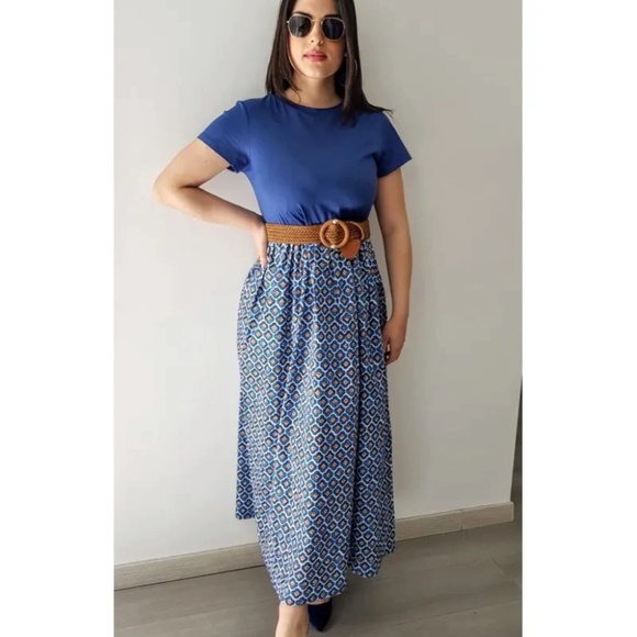 Weekend Max Mara Palchi Cotton Midi Dress (S, Dark Blue) - Picture 1 of 4
